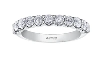 18K White, Yellow, or Rose Gold & Palladium Alloy (hypoallergenic) 0.20-1.00cttw Canadian Diamond Band - / Carat Total