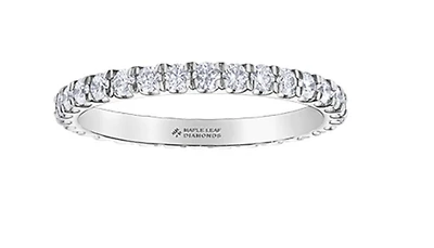 18K White, Yellow, or Rose Gold 0.74cttw Canadian Diamond Eternity Band