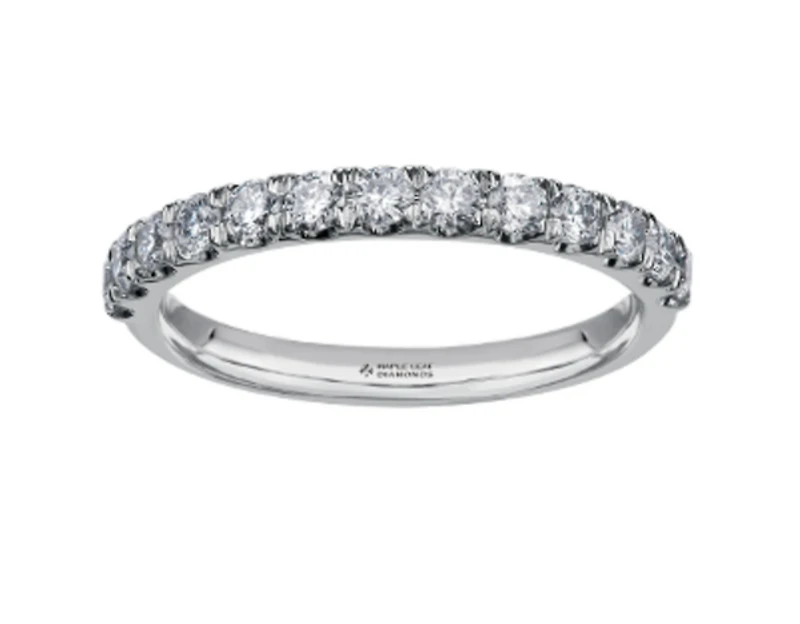 18K White, Yellow, or Rose Gold 0.50-1.50cttw Canadian Diamond Band - / Carat Total