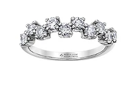 18K White, Yellow, or Rose Gold 0.40-0.75cttw Canadian Diamond Band - / Carat Total