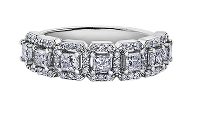 18K White, Yellow, or Rose Gold 1.03-2.00cttw Canadian Diamond Band - / Carat Total