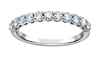 18K White, Yellow, or Rose Gold With Palladium Alloy (hypoallergenic) 0.30-1.00cttw Canadian Diamond Band - Carat Total