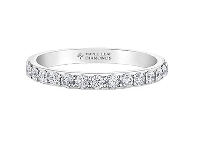 18K White, Yellow, or Rose Gold With Palladium Alloy (hypoallergenic) -0.88cttw Canadian Diamond Band