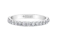 18K White, Yellow, or Rose Gold With Palladium Alloy (hypoallergenic) -0.88cttw Canadian Diamond Band