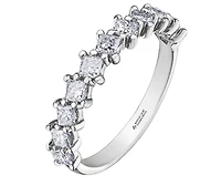 18K White, Yellow, or Rose Gold With Palladium Alloy (hypoallergenic) -0.88cttw Canadian Diamond Band