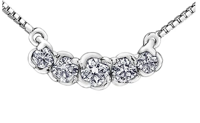 18K White Gold & Palladium Alloy(hypoallergenic) 0.32cttw Canadian Diamond Pendant