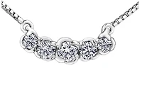 18K White Gold & Palladium Alloy(hypoallergenic) 0.32cttw Canadian Diamond Pendant
