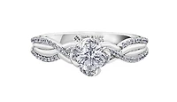 18K Gold Palladium Alloy (hypoallergenic) 0.70cttw Round Brilliant Canadian Diamond Engagement Ring