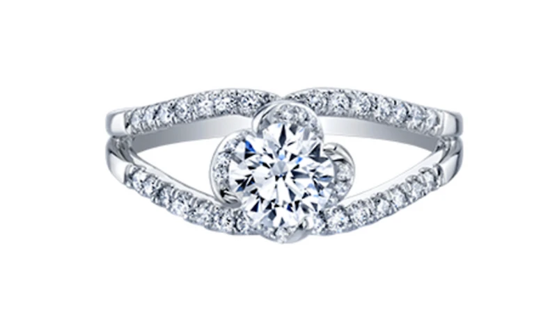 18K White Gold Palladium Alloy (hypoallergenic) 0.78-1.00cttw Round Brilliant Canadian Diamond Engagement Ring - / 0.78 Carat Total