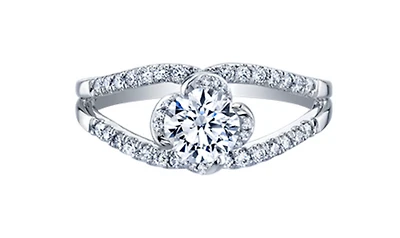 18K White Gold Palladium Alloy (hypoallergenic) 0.78-1.00cttw Round Brilliant Canadian Diamond Engagement Ring - / 0.78 Carat Total