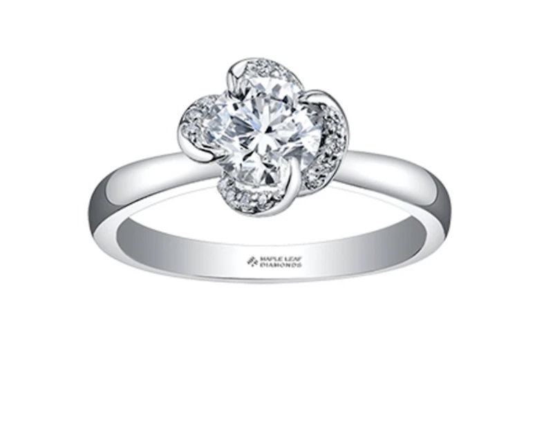 18K White Gold Palladium Alloy (hypoallergenic) 0.25-1.08cttw Round Brilliant Canadian Diamond Engagement Ring - / 0.25 Carat Total
