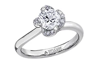 18K White Gold Palladium Alloy (hypoallergenic) 0.40-1.10cttw Round Brilliant Canadian Diamond Engagement Ring - / 0.40 Carat Total