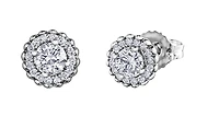 14K White Gold 0.38-0.48cttw Round Brilliant Canadian Diamond Earrings - / Carat Total