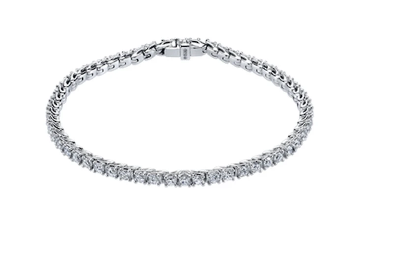 18K White Gold With Palladium Alloy(hypoallergenic) 4.40cttw Canadian Diamond Tennis Bracelet