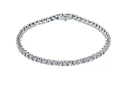 18K White Gold With Palladium Alloy(hypoallergenic) 4.40cttw Canadian Diamond Tennis Bracelet