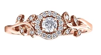 10K Rose Gold  0.25cttw Canadian Diamond Engagement Ring - / 4.5