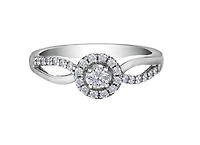 10K White Gold 0.30cttw Canadian Diamond Engagement Ring