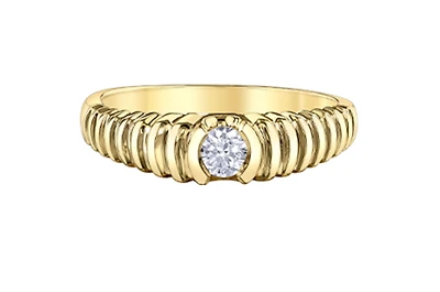 14K Yellow Gold 0.27cttw Diamond Ring