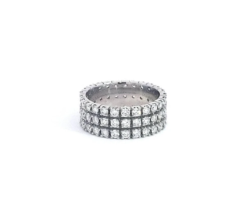 14K White Gold 2.35cttw Diamond Eternity Ring, Size 6.5