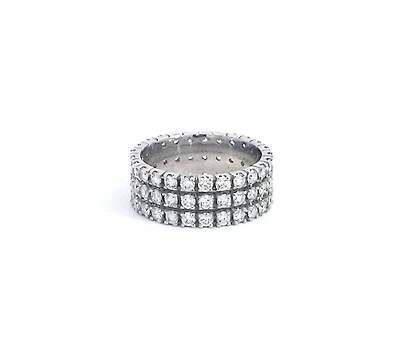 14K White Gold 2.35cttw Diamond Eternity Ring, Size 6.5
