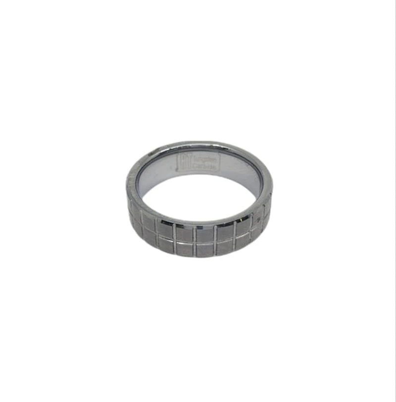 Tungsten Checker Design LIMITED EDITION Ring - Size 10
