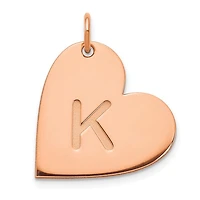 Initial Heart Charms - Sterling Silver