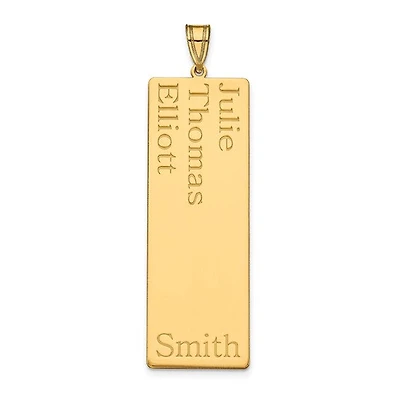 (Up to 8 Names) Name Family Pendant - Sterling Silver