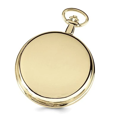 Charles Hubert 14k Gold Finish White Dial Pocket Watch