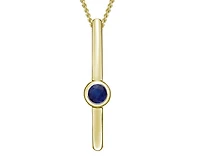 10K Gold 2.50mm Round Cut Sapphire Pendant