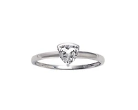 10K White Gold 5mm Trillion Cut White Topaz Birthstone Ring - Size 7