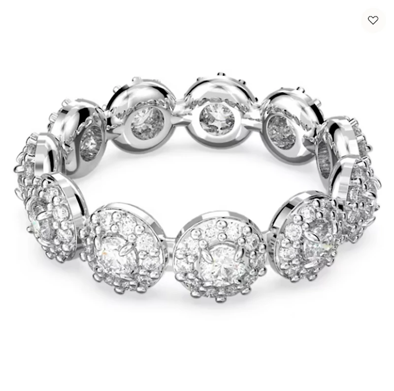 Swarovski Constella Ring Pavé, White, Rhodium plated