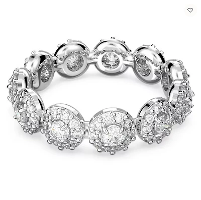 Swarovski Constella Ring Pavé, White, Rhodium plated