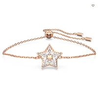 Swarovski Stella Bracelet Kite Cut, Star, White, Rose Gold-tone Plated - 5645460- Discontinued