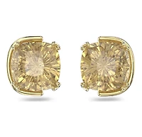 Swarovski Harmonia Stud Earrings, Cushion Cut, Gold-tone Plated 5640044- Discontinued