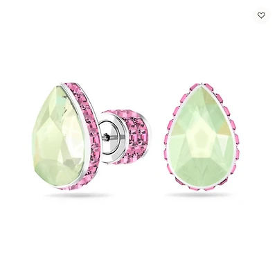 Swarovski Orbita Stud Earrings Drop Cut, Multicoloured, Rhodium Plated 5641407- Discontinued