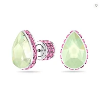 Swarovski Orbita Stud Earrings Drop Cut, Multicoloured, Rhodium Plated 5641407- Discontinued