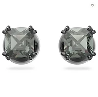 Swarovski Millenia Stud earrings Square Cut, Black, Ruthenium Plated - 5642511