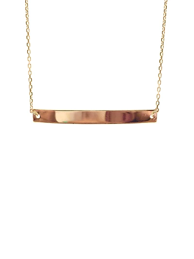 10K Rose Gold Engraveable ID Bracelet - 7 Inches
