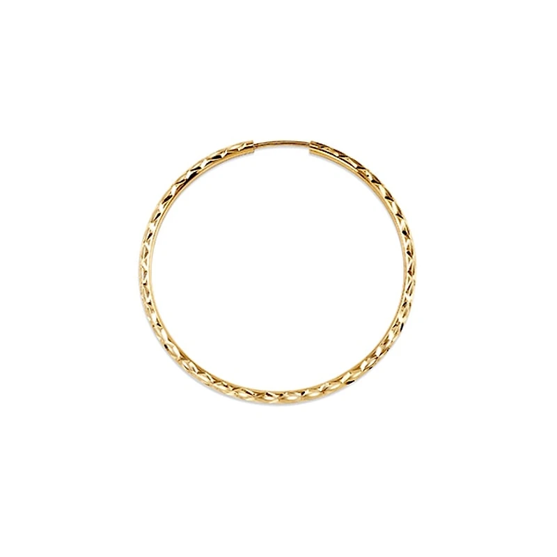 10K Yellow Gold 35mm Sleeper/Keeper/Hoop Earrings
