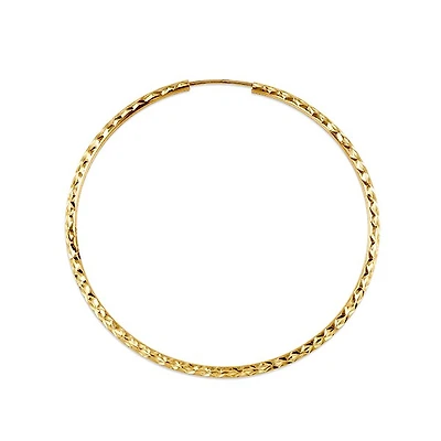 10K Yellow Gold 50mm Sleeper/Keeper/Hoop Earrings