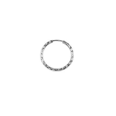10K White Gold 22mm Sleeper/Keeper/Hoop Earrings