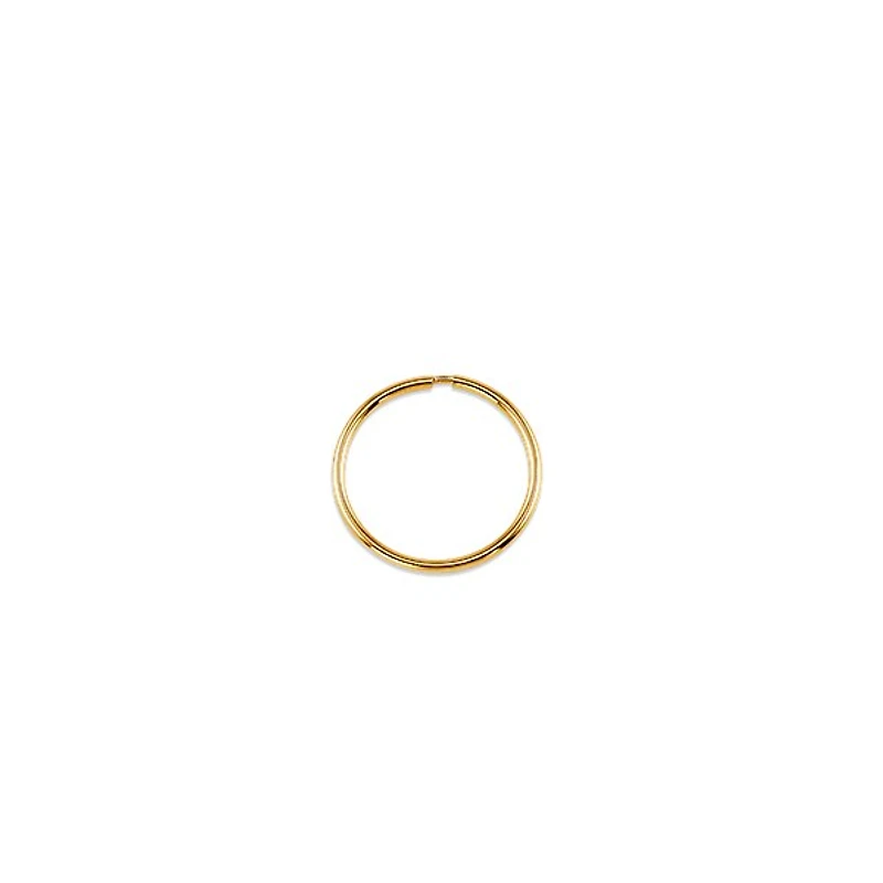 10K Yellow Gold 17mm Sleeper/Keeper/Hoop Earrings