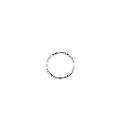 10K White Gold 17mm Sleeper/Keeper/Hoop Earrings 