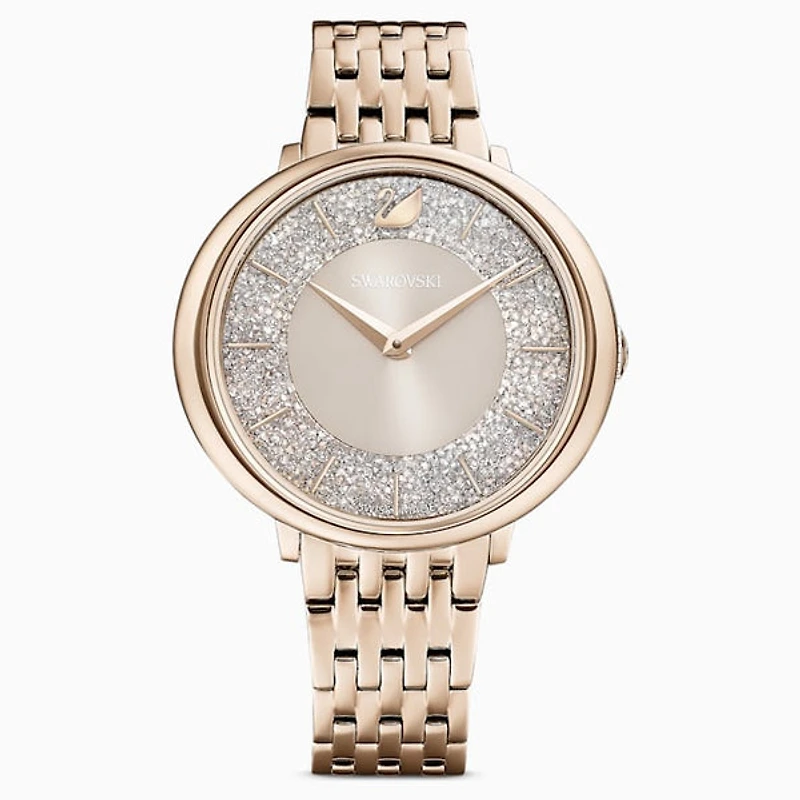 CRYSTALLINE CHIC WATCH, METAL BRACELET, GREY, CHAMPAGNE-GOLD TONE PVD - 5547611 - Discontinued