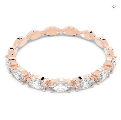 Swarovski Vittore Ring Marquise Cut, White, Rose Gold-tone Plated - 5366583