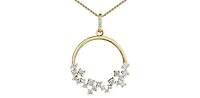10K Yellow Gold 0.50cttw Diamond Necklace, 18"