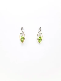 Peridot and Diamond Earrings