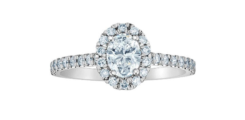14K Gold 0.84cttw Lab Grown Oval Diamond Engagement Ring - / 4