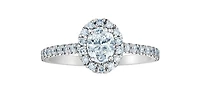 14K Gold 0.84cttw Lab Grown Oval Diamond Engagement Ring - / 4