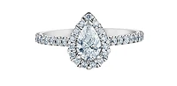 14K Gold 0.92cttw Lab Grown Diamond Pear Shape Engagement Ring - / 4
